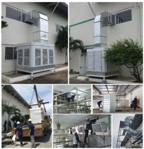 HỆ THỐNG CẤP GIÓ MÁT VÀ HÚT HƠI NÓNG – CTY MARUZEN FOODS